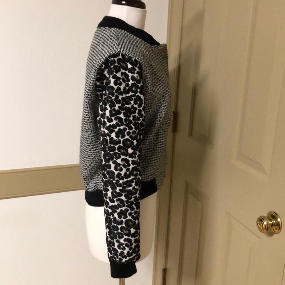 Sugar Lips Wool Blend Patterned Baseball Jacket M - image 7